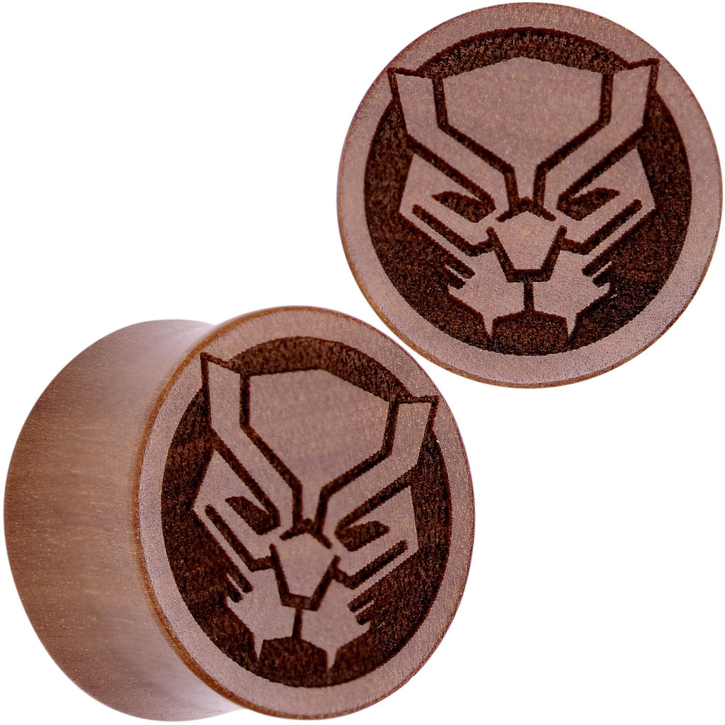 BodyCandy Licensed Marvel Black Panther Sawo Wood Saddle Plug Set — color detail