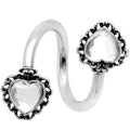 BodyCandy Clear Gem Hearts on Hearts Spiral Twister Belly Ring — main product shot