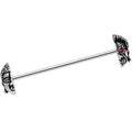 BodyCandy Red CZ Gem Android Buddha Industrial Barbell 38mm — main product shot