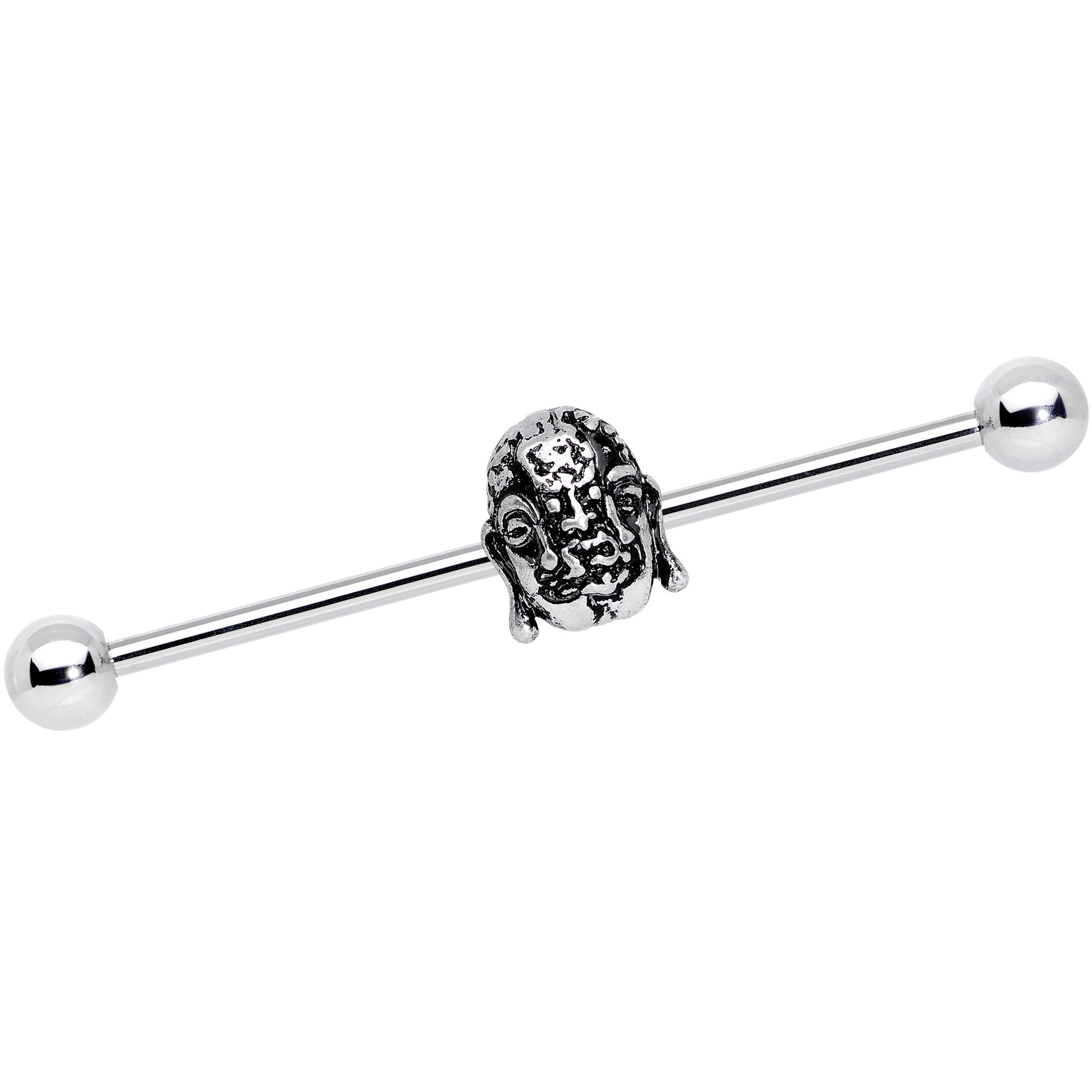 BodyCandy Evil Twins Buddha Industrial Barbell 38mm — main product shot