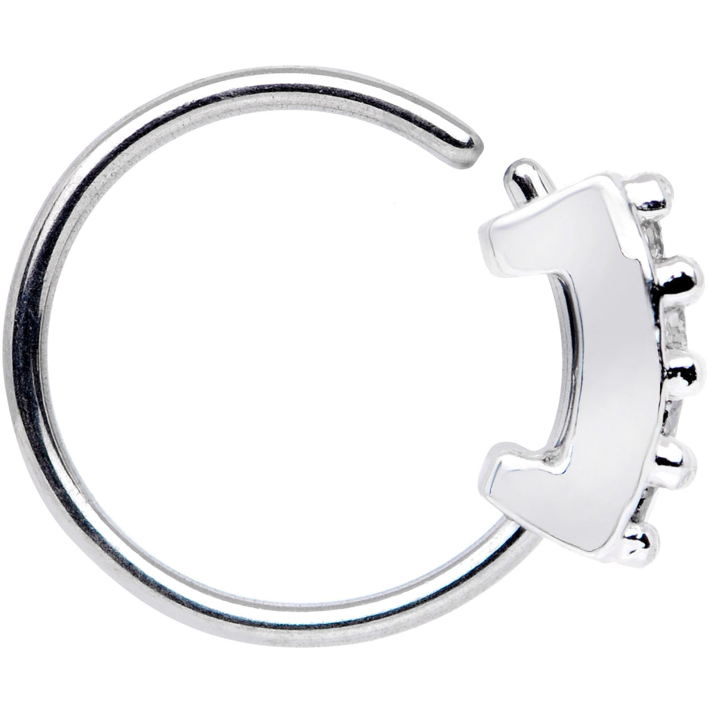 BodyCandy 20G 5/16 Clear CZ Gem Quartet Shine Seamless Circular Ring — detail and construction