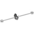BodyCandy Clear Gem Hamsa Eye Industrial Barbell 38mm — main product shot