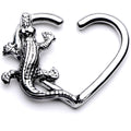 BodyCandy 16G 3/8 Slithering Alligator Right Heart Closure Ring — main product shot