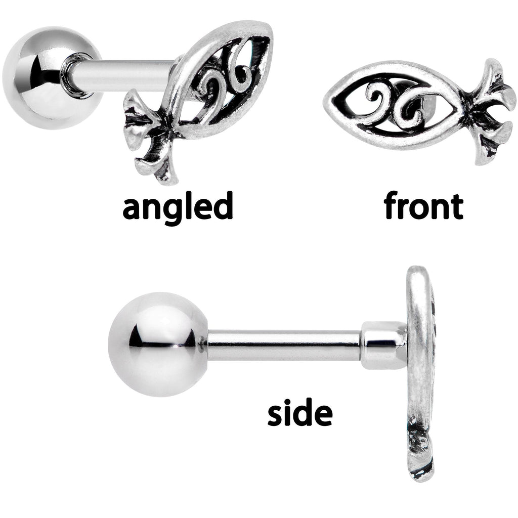 BodyCandy 16G 1/4 Ocean Starfish Life Cartilage Tragus Earring Set of 3 — alternate view