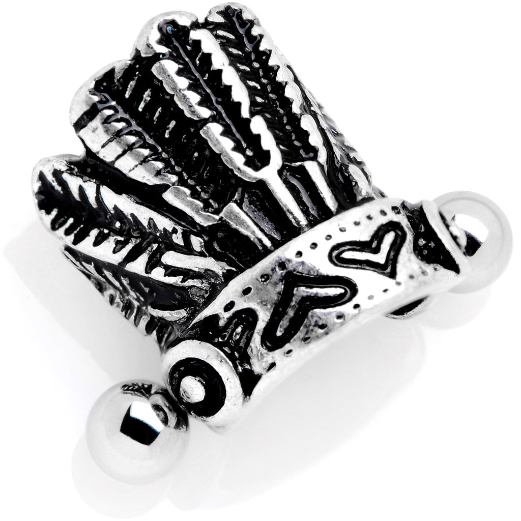 BodyCandy 16G 1/2 Southwestern Feather Headdress Cuff Cartilage Earring — main product shot