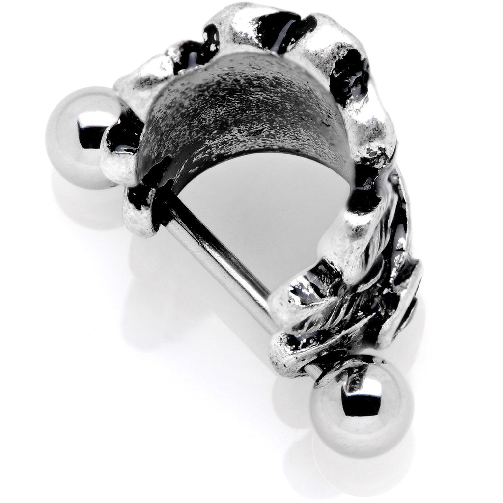 BodyCandy 16G 1/2 Southwestern Feather Headdress Cuff Cartilage Earring — detail and construction