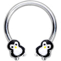 BodyCandy 16G 3/8 Pudgy Penguin Horseshoe Curved Barbell — main product shot