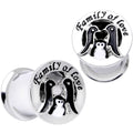 BodyCandy Family of Love Penguin Double Flare Tunnel Plug Set 6mm to 14mm — main product shot