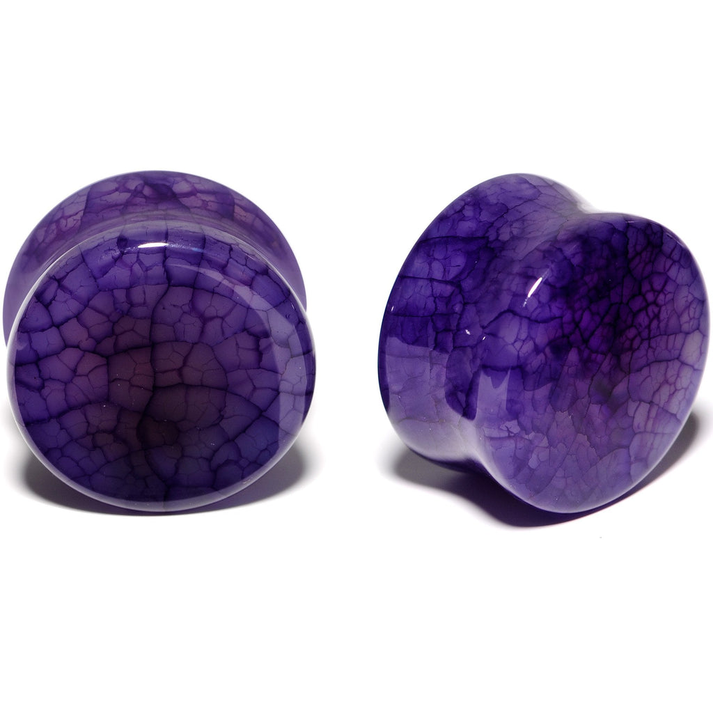 BodyCandy Solid Purple Stone Saddle Plug Set 6mm to 25mm — packaging