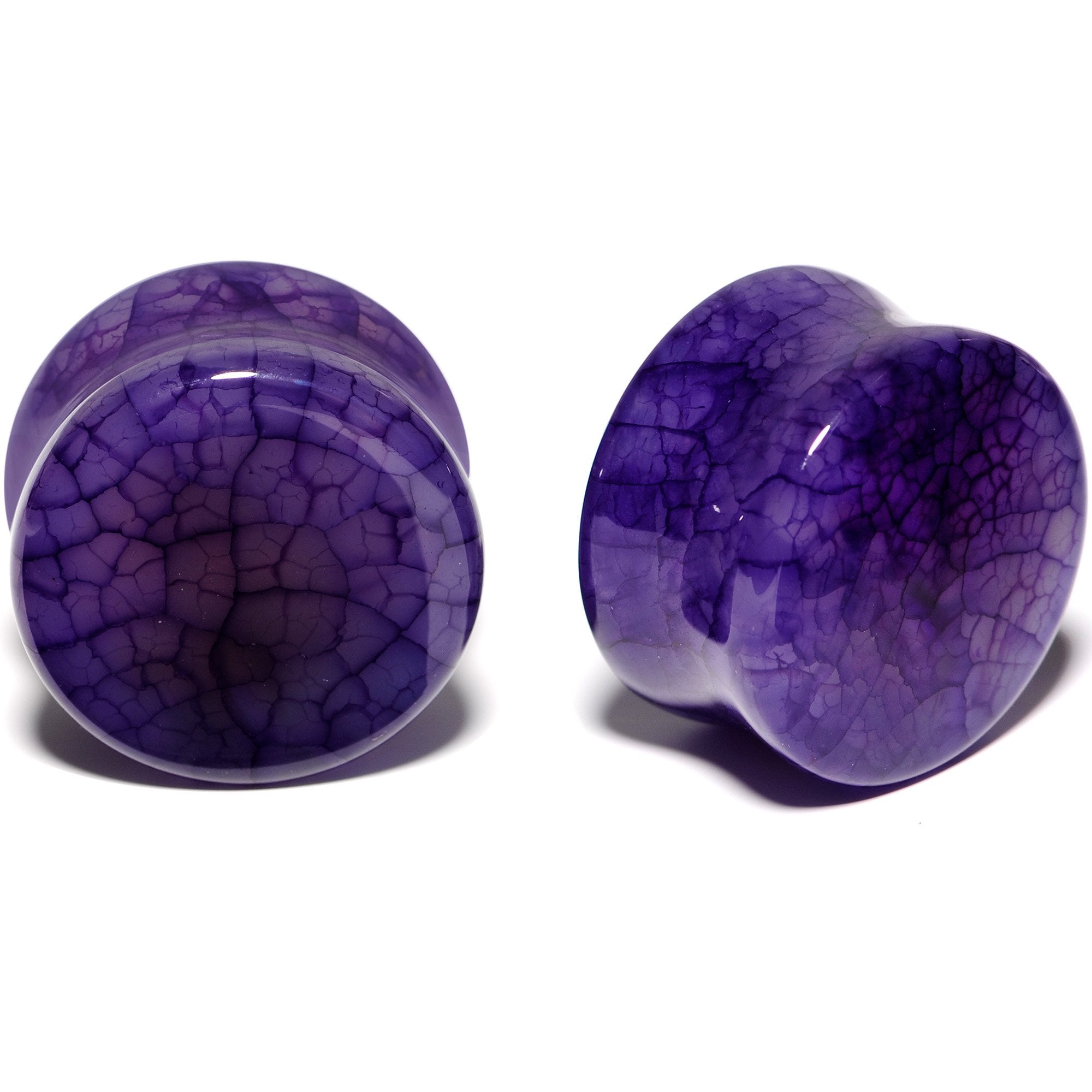 BodyCandy Solid Purple Stone Saddle Plug Set 6mm to 25mm — packaging