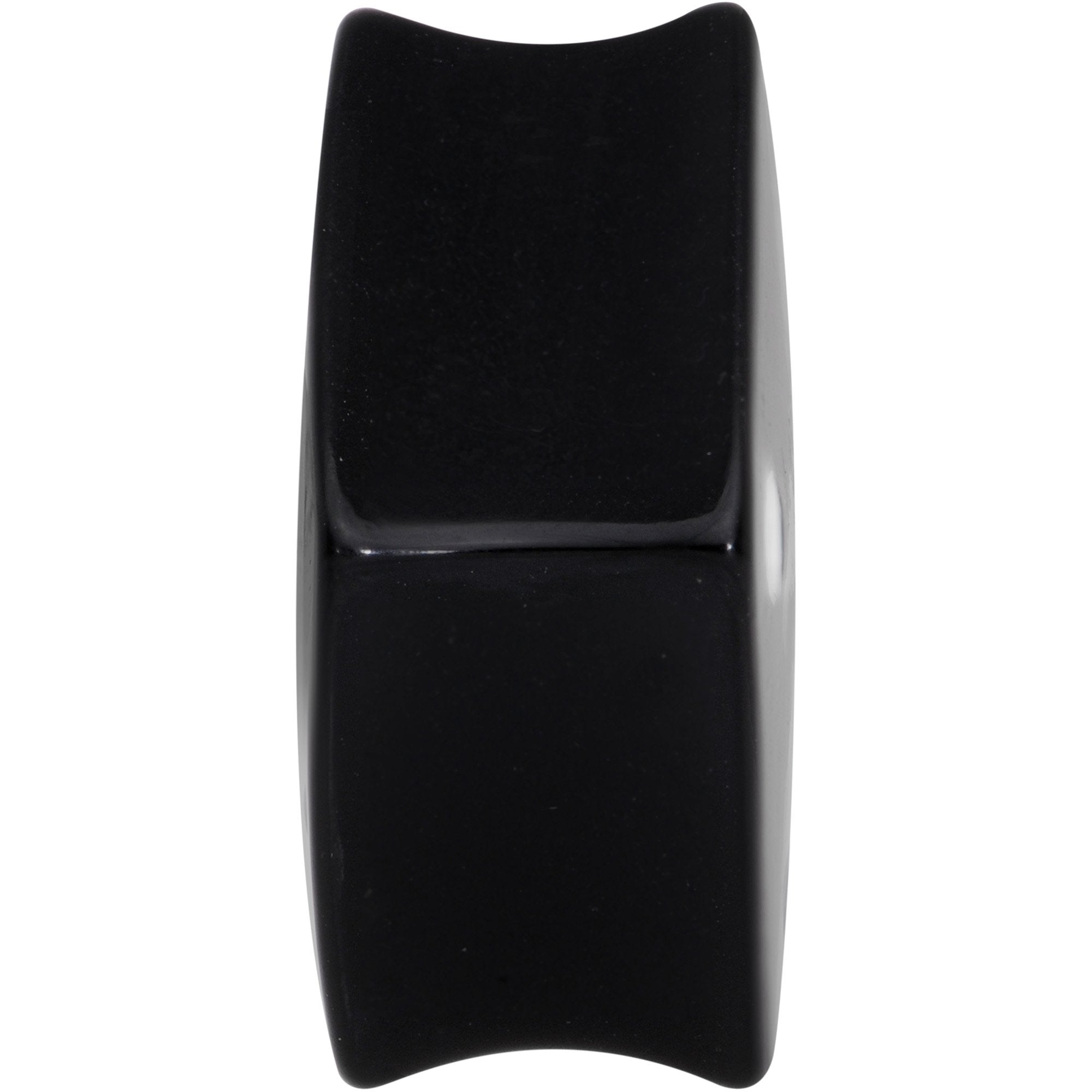 BodyCandy Black Acrylic Square Shaped Lucky 7 Dice Saddle Plug Set 22mm to 31mm — side view
