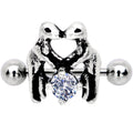 BodyCandy 16G 3/8 Clear CZ Gem Prehistoric Dinosaur Heart Cartilage Cuff — main product shot