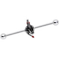 BodyCandy 14G Red Gem Slithering Snake Industrial Barbell 38mm — main product shot