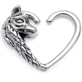 BodyCandy 16G 3/8 Wolves of Winter Right Heart Closure Ring — main product shot
