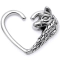 BodyCandy 16G 3/8 Wolves of Winter Left Heart Closure Ring — main product shot