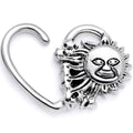 BodyCandy 16G 3/8 Super Smiling Summer Sun Left Heart Closure Ring — main product shot
