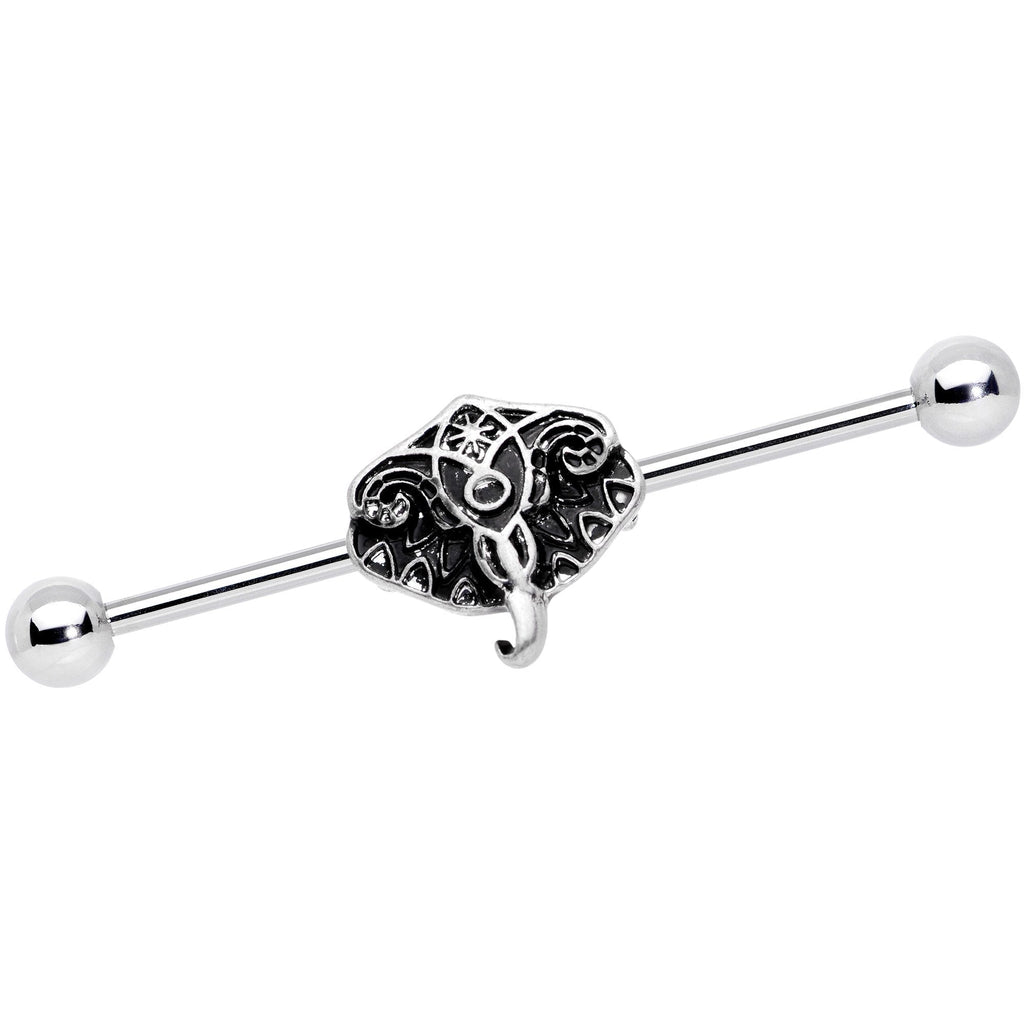 BodyCandy 14G Elephant Inspired Abstract Industrial Barbell 38mm — main product shot