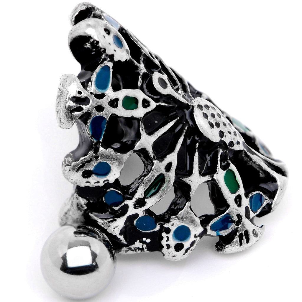 BodyCandy 16G 1/2 Crazy Thanksgiving Turkey Cuff Cartilage Earring — detail and construction