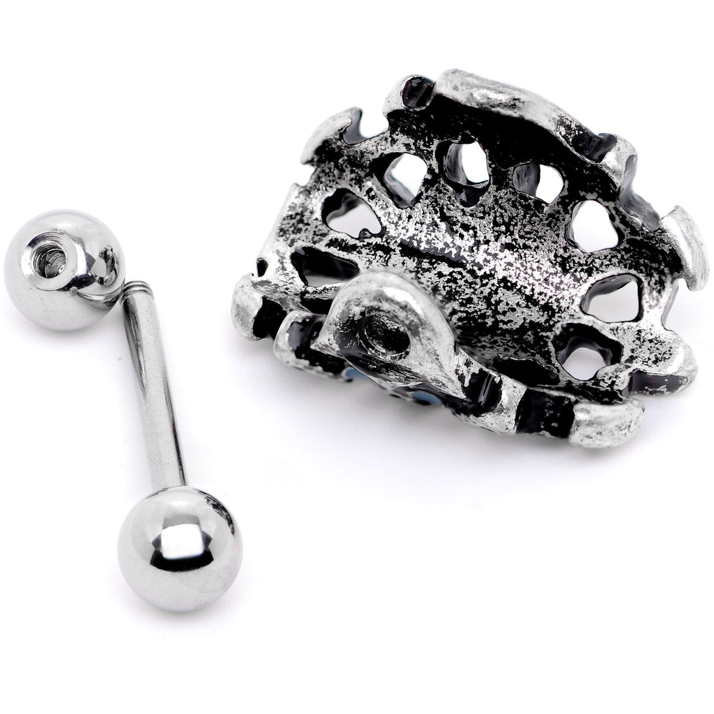 BodyCandy 16G 1/2 Crazy Thanksgiving Turkey Cuff Cartilage Earring — branding close-up