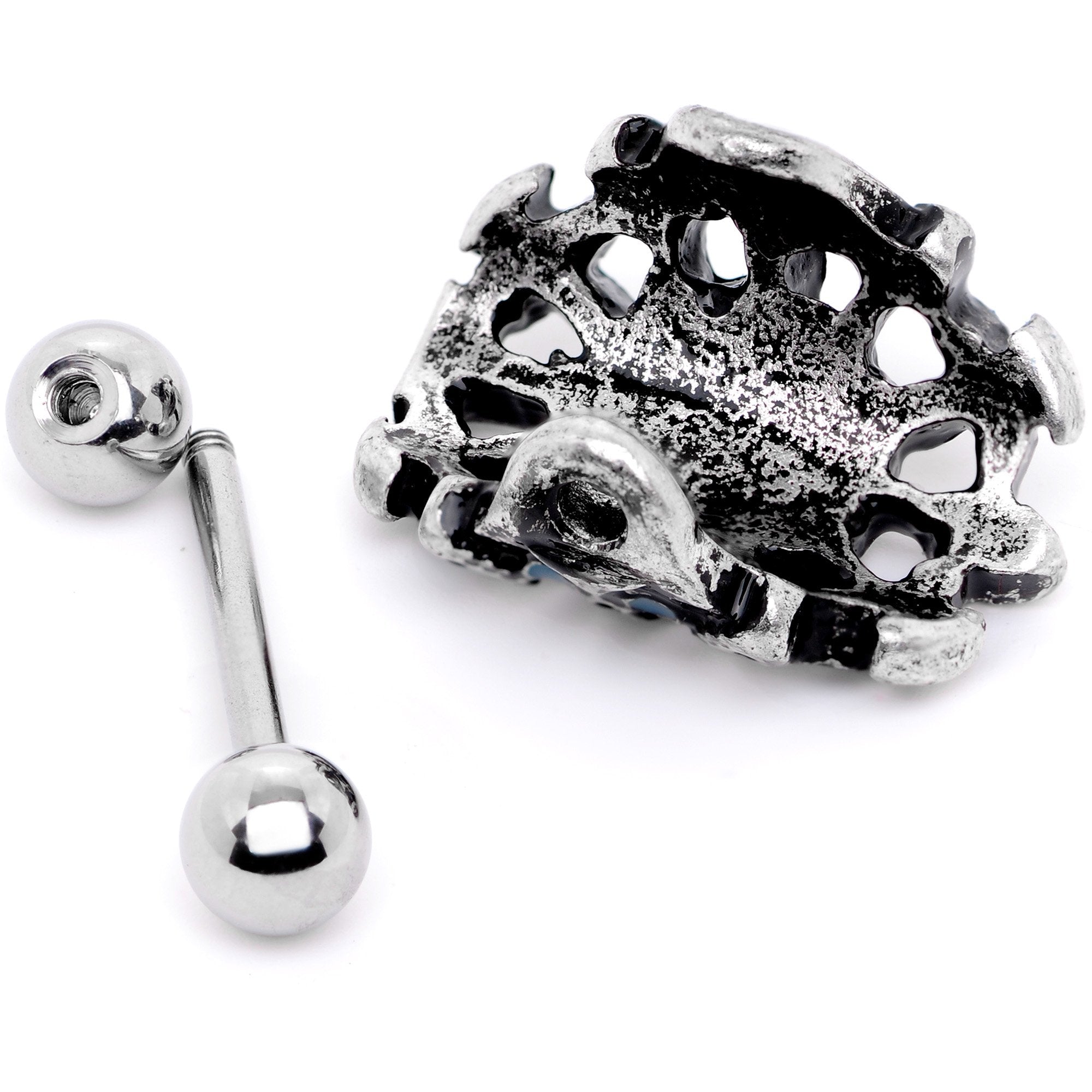BodyCandy 16G 1/2 Crazy Thanksgiving Turkey Cuff Cartilage Earring — branding close-up