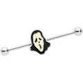 BodyCandy 14G Glow in the Dark Ghost Straight Industrial Barbell 38mm — main product shot