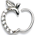 BodyCandy 16G 3/8 Clear CZ Gem Tasty Treat Right Apple Closure Ring — main product shot