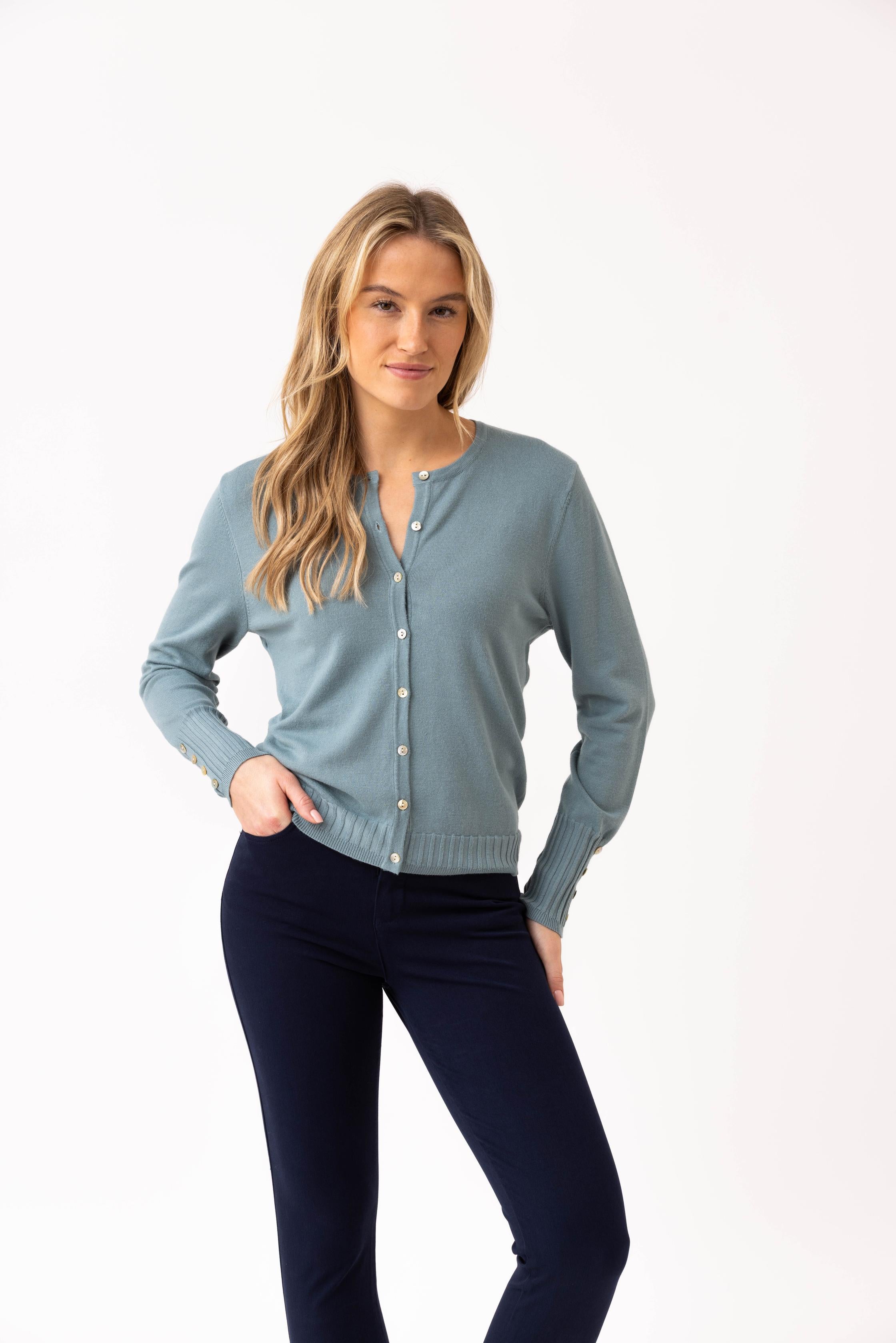 KADOU BOUTIQUE Essential Button Cardigan — main product shot