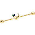 BodyCandy 14G Gold Tone Mighty Mallard Industrial Barbell 38mm — main product shot