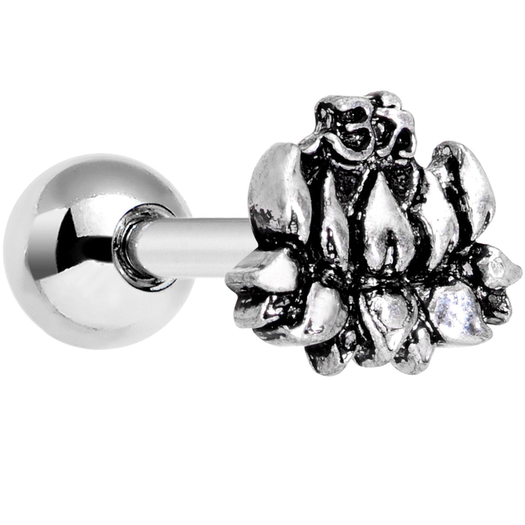 BodyCandy 16G 1/4 Mindfully Meditative Lotus Flower Cartilage Tragus Earring — main product shot