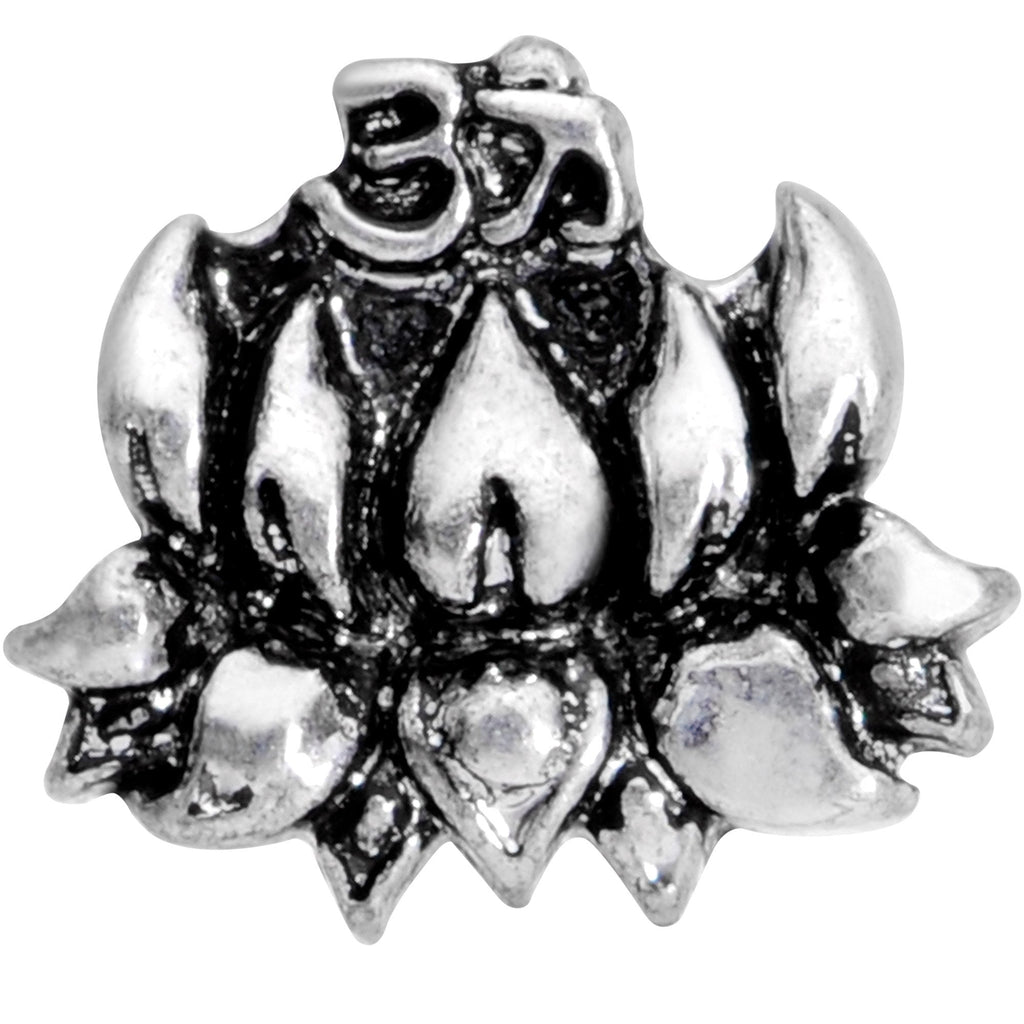 BodyCandy 16G 1/4 Mindfully Meditative Lotus Flower Cartilage Tragus Earring — detail and construction