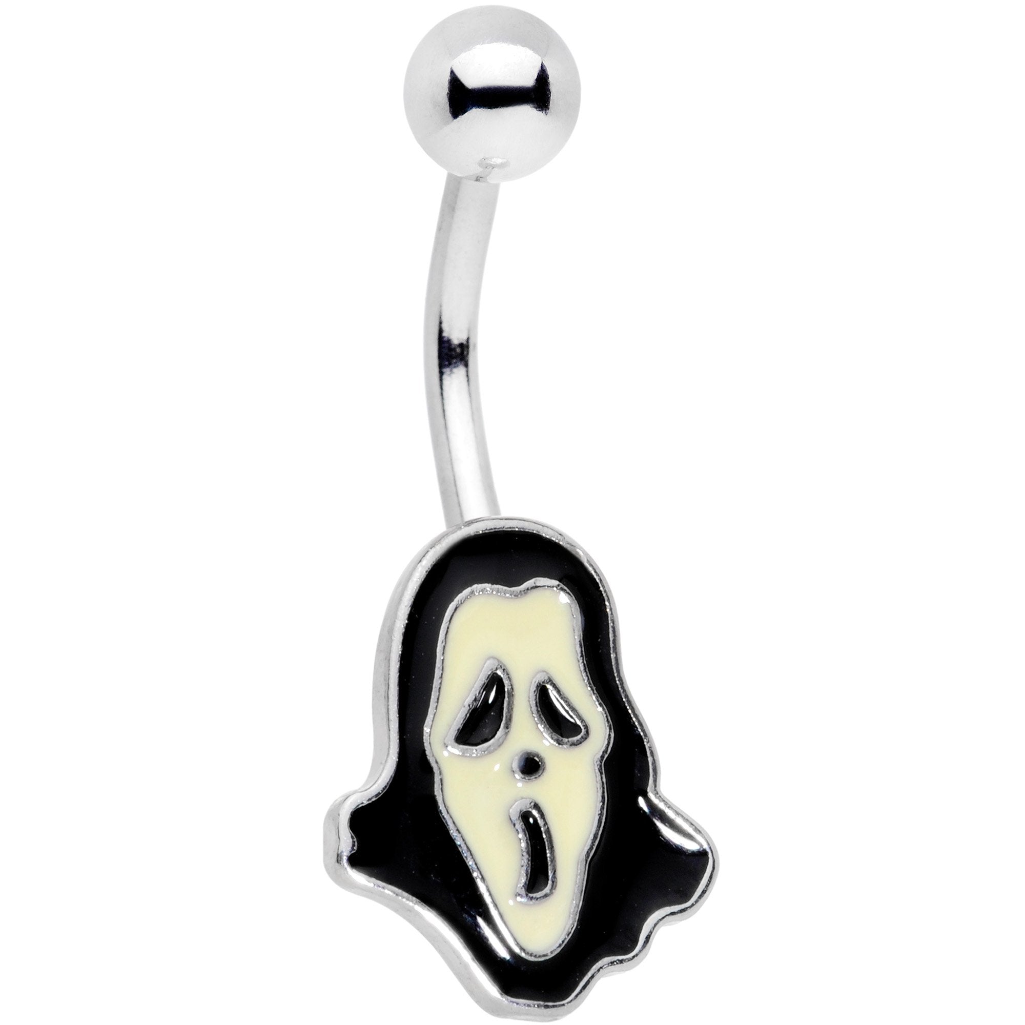 BodyCandy Scary Scream for Me Ghost Belly Ring — main product shot
