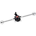 BodyCandy 14G Halloween Witch Way Black Cat Barbell Industrial 38mm — main product shot