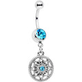 BodyCandy Blue Gem Mind Bending Mandala Dangle Belly Ring — main product shot