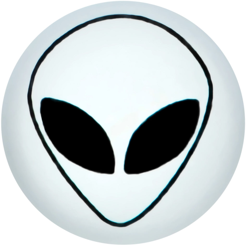 BodyCandy White Matte Glass Alien Head Double Flare Plug Set 6mm to 30mm — lifestyle context