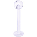 BodyCandy 14G 1/2 Clear Flexible Bioplast Straight Barbell Retainer — main product shot