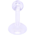 BodyCandy 16G 1/4 Clear Flexible Bioplast Labret Monroe Tragus Retainer — main product shot