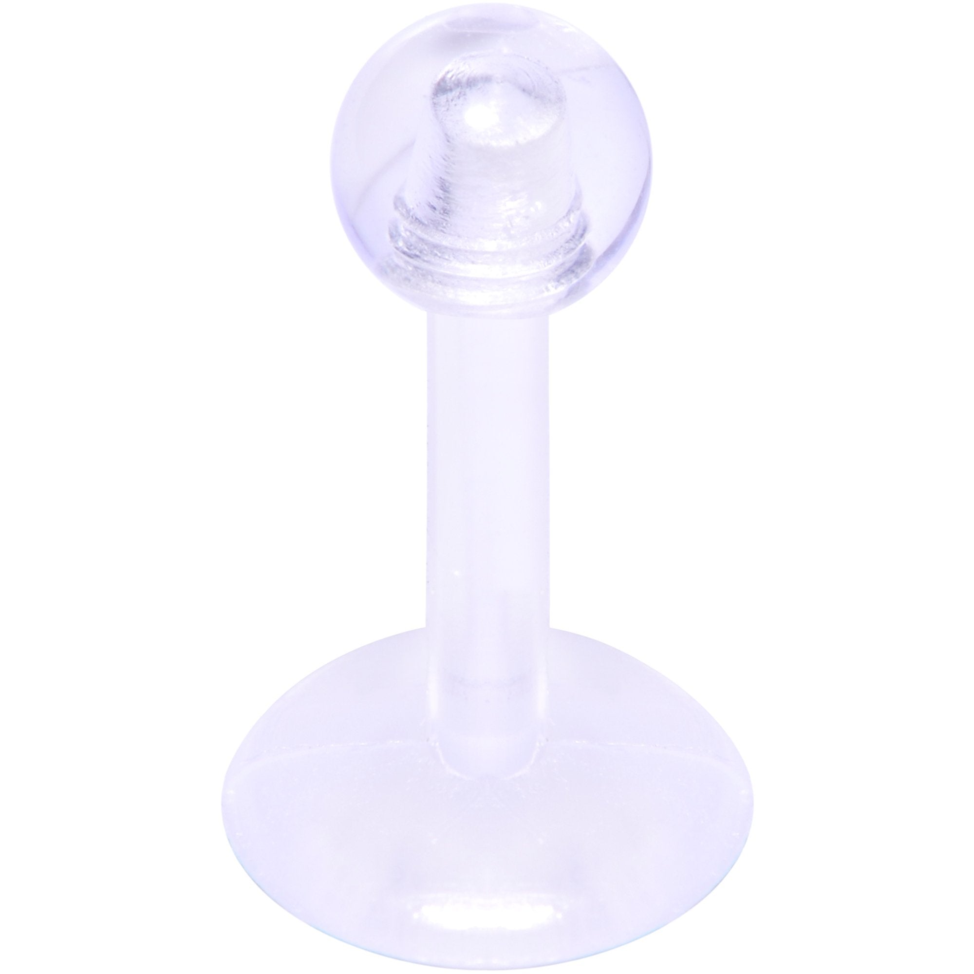 BodyCandy 16G 1/4 Clear Flexible Bioplast Labret Monroe Tragus Retainer — main product shot