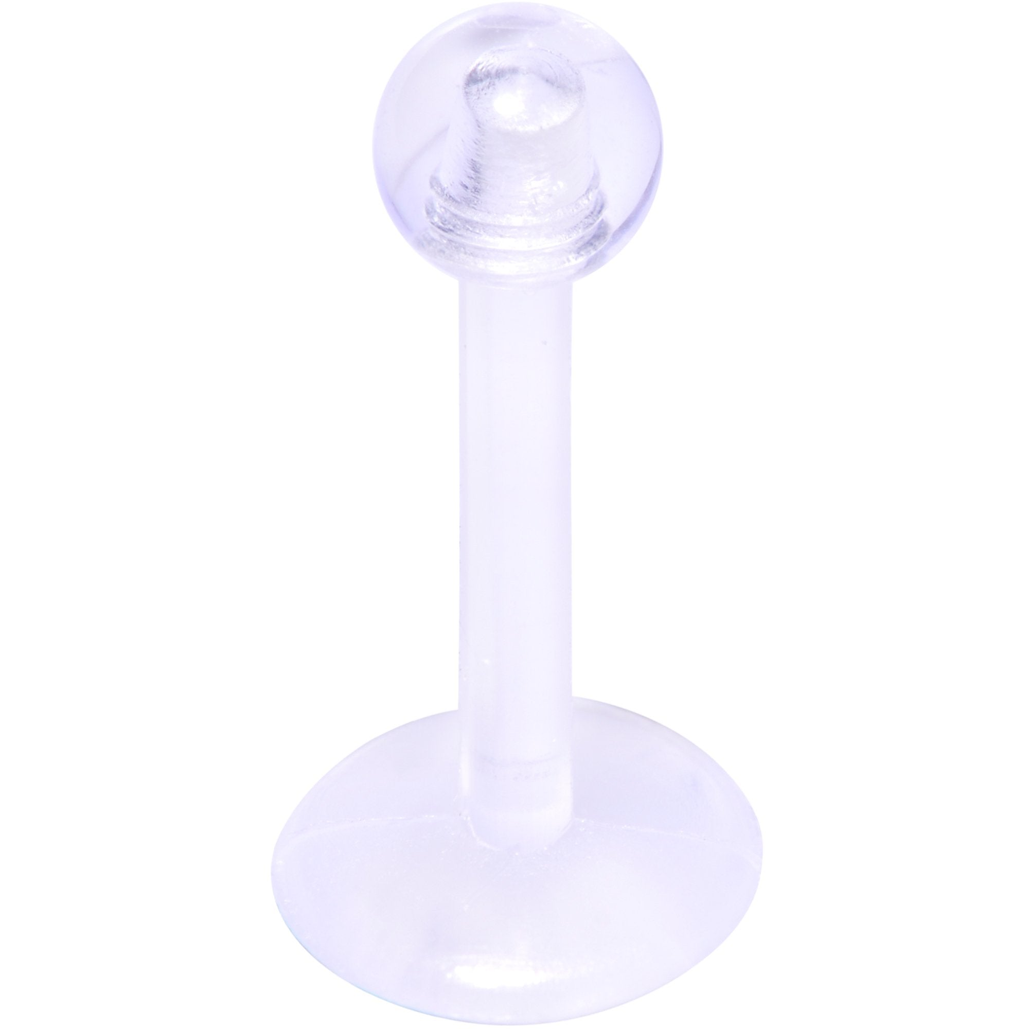 BodyCandy 16G 5/16 Clear Flexible Bioplast Labret Monroe Tragus Retainer — main product shot
