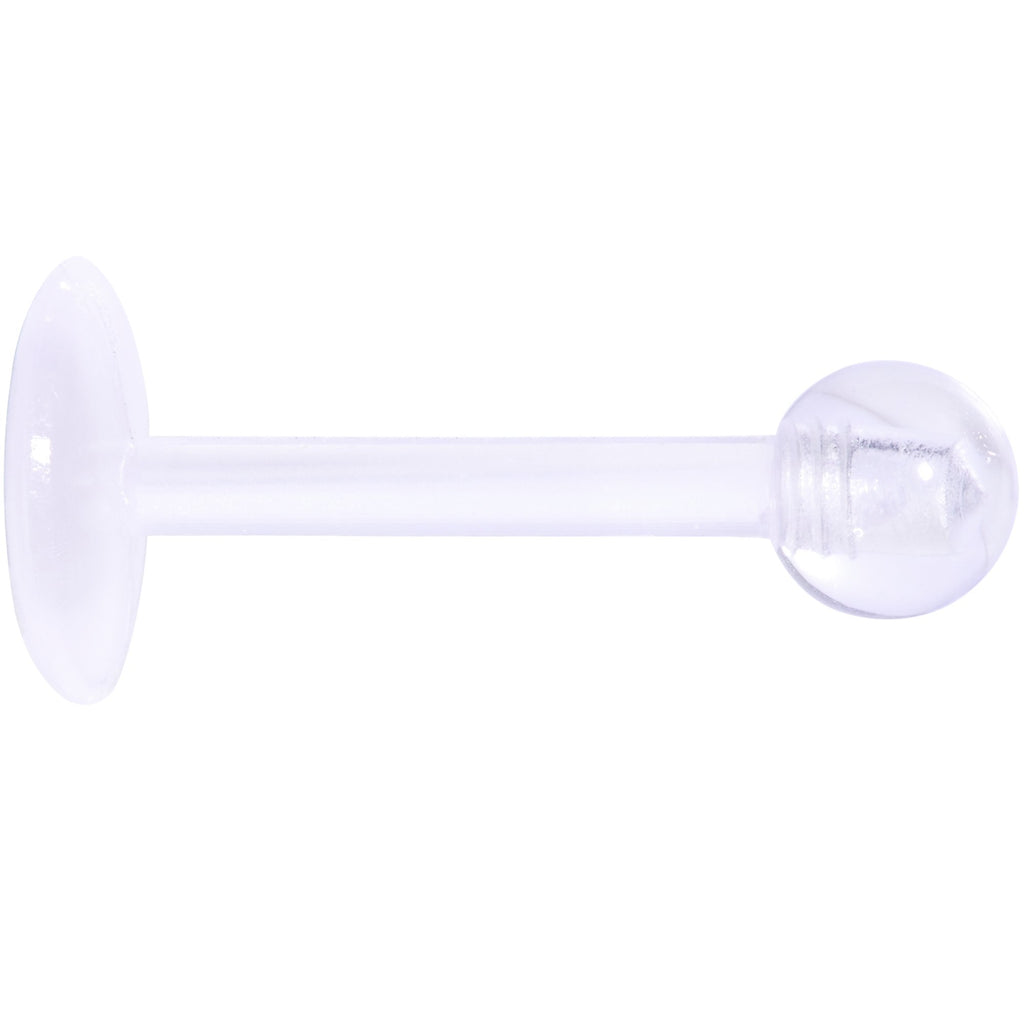 BodyCandy 16G 5/16 Clear Flexible Bioplast Labret Monroe Tragus Retainer — detail and construction