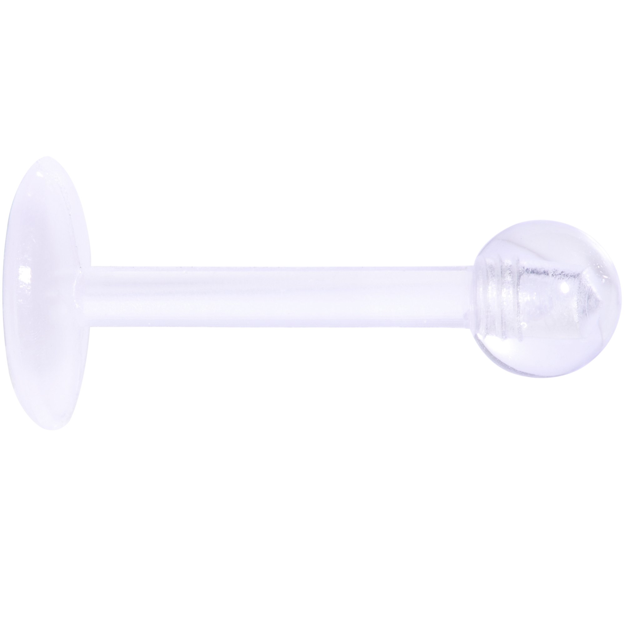 BodyCandy 16G 5/16 Clear Flexible Bioplast Labret Monroe Tragus Retainer — detail and construction