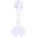 BodyCandy 16G 3/8 Clear Flexible Bioplast Labret Monroe Tragus Retainer — main product shot