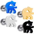BodyCandy 16G 5/16 Multicolor Internally Threaded Giraffe Labret Set of 4 — main product shot