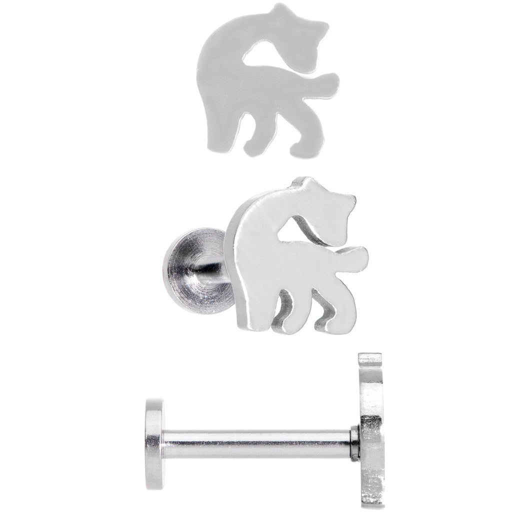 BodyCandy 16G 5/16 Multicolor Internally Threaded Giraffe Labret Set of 4 — alternate view