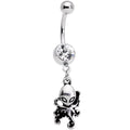 BodyCandy Clear Gem Nautical Octopus Dangle Belly Ring — main product shot