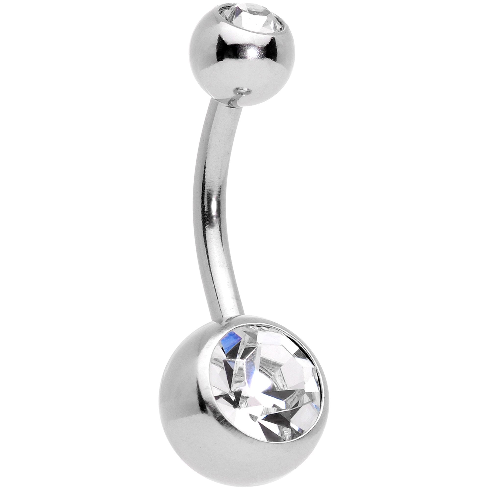 BodyCandy Clear Gem Holiday Season Winter Snowflake Belly Ring Set of 4 — lifestyle context