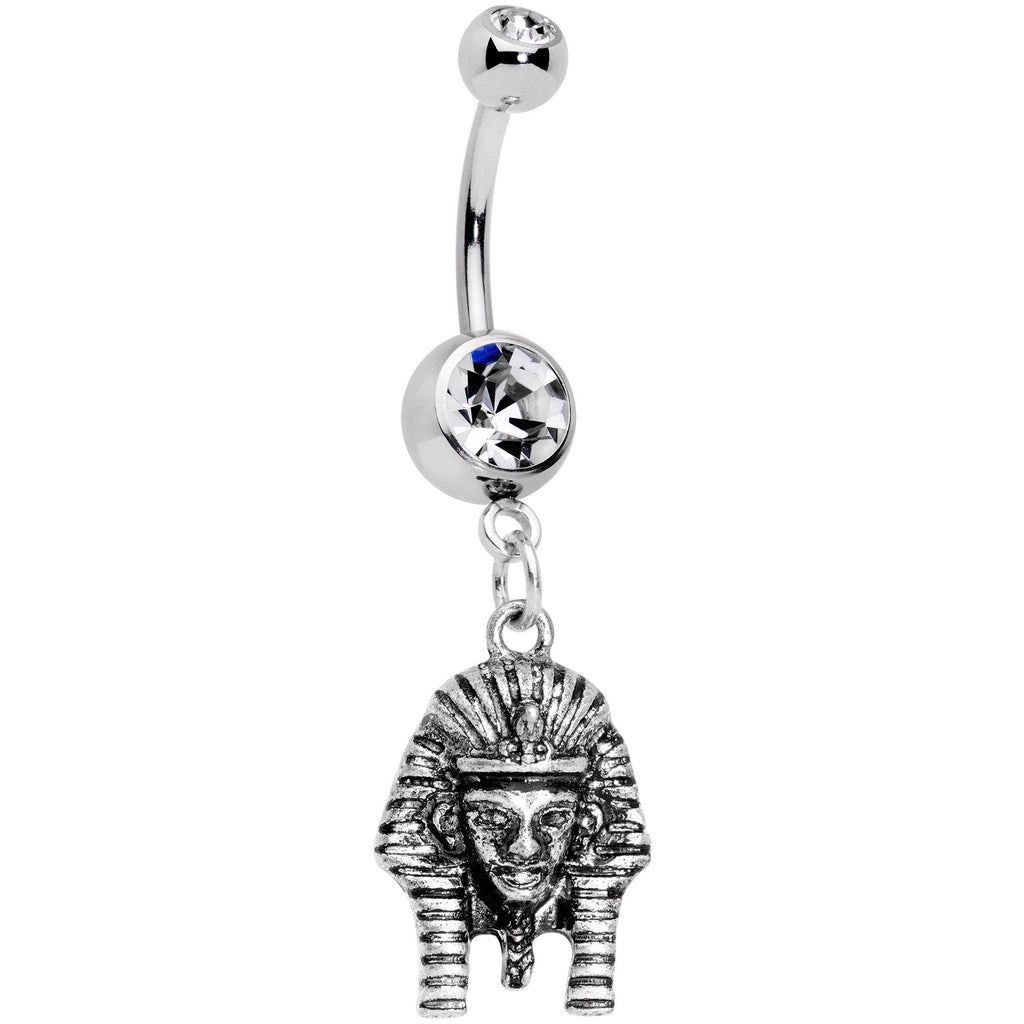 BodyCandy Clear Gem Mighty Pharaoh Dangle Belly Ring — main product shot