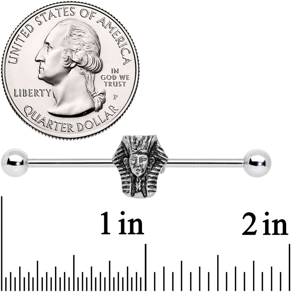 BodyCandy 14G Moveable Mighty Pharaoh Industrial Barbell 38mm — detail and construction