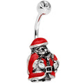 BodyCandy Clear Gem Christmastime Little Santa Claus Belly Ring — main product shot