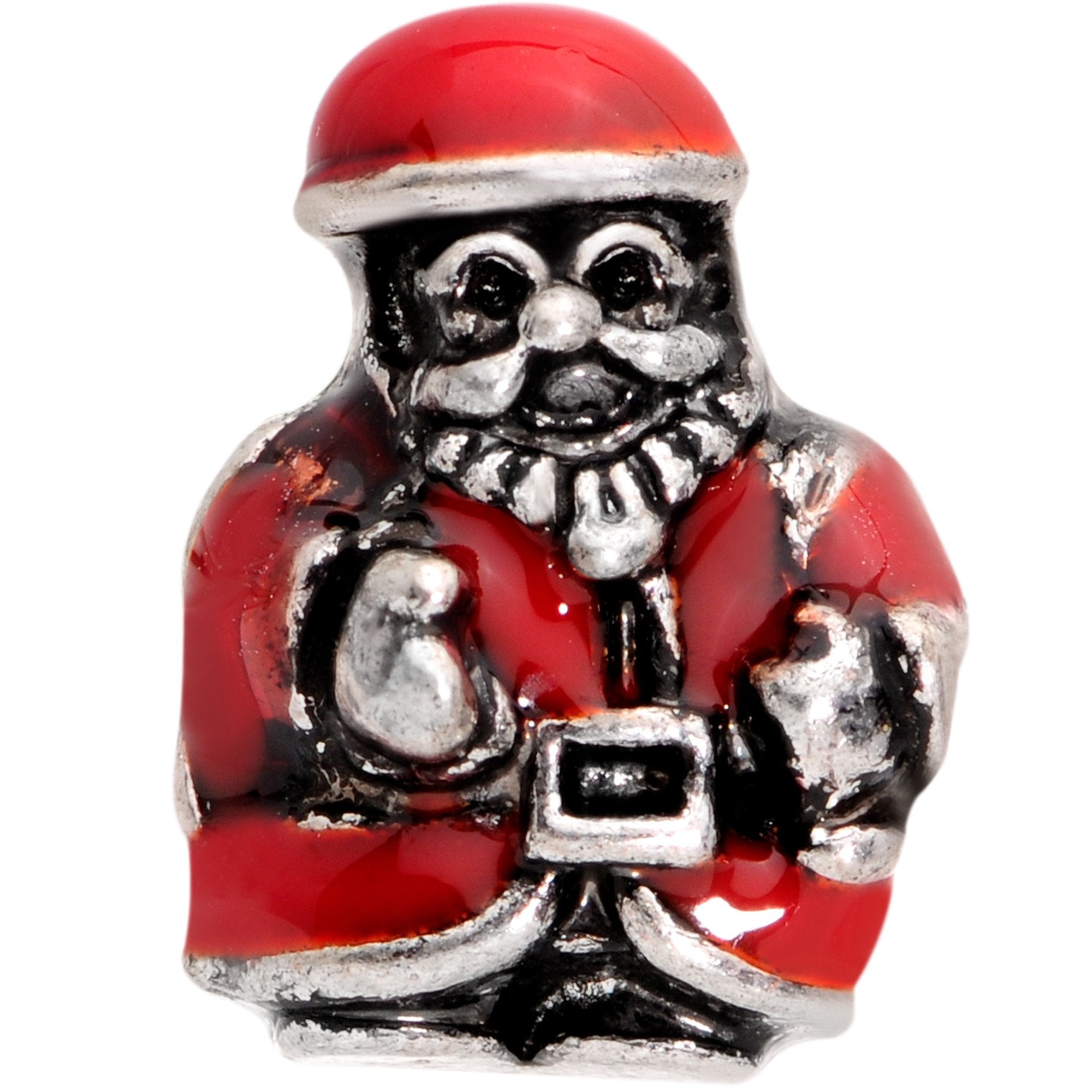 BodyCandy 16G 1/4 Little Santa Claus Cartilage Tragus Earring — detail and construction