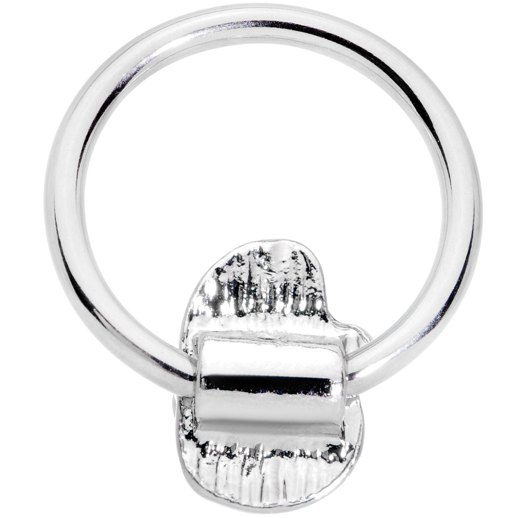 BodyCandy 16G 3/8 Clear Gem Happy Santa BCR Captive Ring — detail and construction